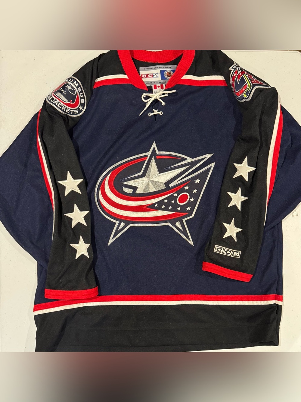 Vintage Y2K Reebok Columbus Blue Jackets Alternate NHL Hockey jersey XL 3rd